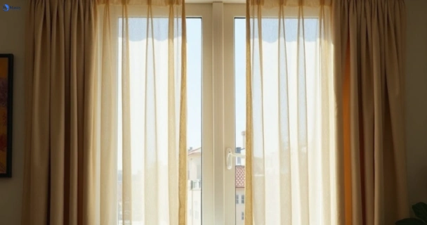 Dull dusty drapes in sydenham-vic before professional cleaning